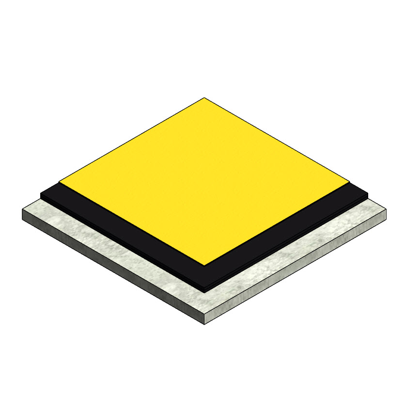 Двухслойное бесшовное покрытие САЛЬТО КИДС, RAL1012 70 мм